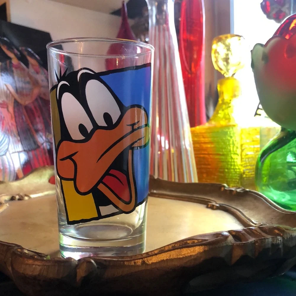 ▪️WARNER BROS. Bugs Bunny and Daffy Duck Glass Tumbler 🐰